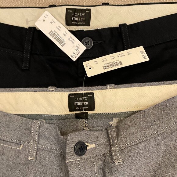 NWT J CREW MEN’S 2 PAIRS OF CHINOS - Picture 2 of 7